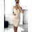 Šaty elegantné letné na ramienka dámske (S/M ONE SIZE) TALIANSKA MÓDA IMWB23129/DU S/M oranžová