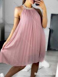 Šaty elegantní bez rukávu dámské (S/M ONE SIZE) ITALSKÁ MÓDA IMD22307