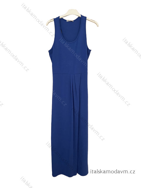 Šaty letní dlouhé na ramínka dámské (S/M ONE SIZE) ITALSKÁ MÓDA IMD21624/DU S/M královská modrá