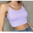 Tílko crop top na ramínka dámské (S/M ONE SIZE) ITALSKÁ MÓDA IMPBB22L20824