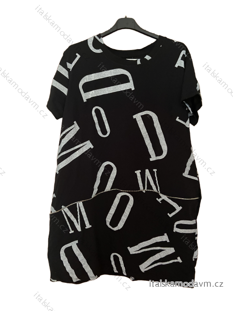 Šaty volnočasové krátký rukáv dámské nadrozměr (2XL3XL/4XL ONE SIZE) ITALSKá MóDA IM423378/DUR