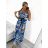 Šaty dlouhé letní icecool bez rukávu dámské (S/M/L ONE SIZE) ITALSKÁ MÓDA IMM23M2132-6/DU M/L modrá