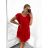 Šaty letní oversize krátký rukáv dámské (S/M ONE SIZE) ITALSKÁ MÓDA IMWB23340/DU S/M tmavě růžová
