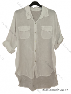 Košile prodloužená dlouhý rukáv dámská (L/XL/2XL ONE SIZE) ITALSKá MóDA IM722020/DUR