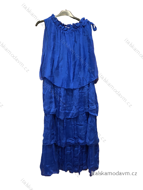 Šaty letní bez rukávů nadrozměr dámské (XL/2XL/3XL ONE SIZE) ITALSKá MóDA IM723MIRANDA/DU 2XL/3XL královská modrá