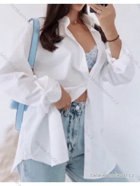 Košeľa dlhý rukáv dámska (S/M/L ONE SIZE) TALIANSKA MÓDA IMPBB23C16680