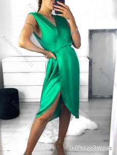 Šaty letní saténové elegantní bez rukávu dámské (S/M ONE SIZE) ITALSKÁ MÓDA IMPGM238449
