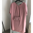 Šaty s kabelkou krátky rukáv dámske nadrozmer (2XL/3XL ONE SIZE) TALIANSKA MóDA IM423064/DUR tmavo ružová 2LX/3XL