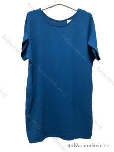 Šaty volnočasové oversize krátký rukáv dámské nadrozměr (XL/2XL/3XL ONE SIZE) ITALSKá MODA IM723MUSE/DU