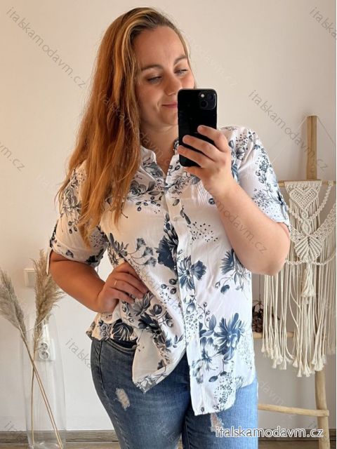 Tunika oversize krátky rukáv dámska (M-2XL ONE SIZE) TALIANSKA MÓDA IMPSH232202B
