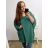 Tunika oversize krátky rukáv dámska nadrozmer (XL/2XL/3XL/4XL ONE SIZE) TALIANSKA MÓDA IMBM23FATI/DU fialová
