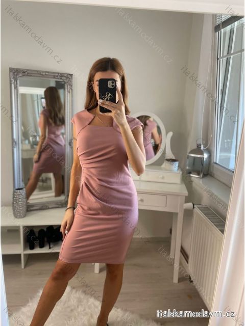 Šaty puzdrové spoločenské elegantné bez rukávov dámske (S-4XL) TALIANSKA MÓDA IMM22Q51239/DUR