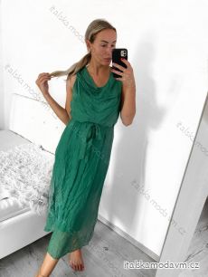Šaty dlouhé letní bez rukávu dámské (S/M/L ONE SIZE) ITALSKÁ MÓDA IMFF23003/DU