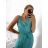 Šaty dlhé letné bez rukávov dámske (S/M/L ONE SIZE) TALIANSKA MÓDA IMFF23003/DU S/M modrá