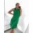 Šaty letní bez rukávu dámské (S/M/L ONE SIZE) ITALSKá MODA IMS23001/DU M/L zelená