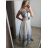 Šaty dlouhé elegantní bez rukávu dámské (S/M ONE SIZE) ITALSKá MODA IM323050/DU S/M bílá