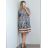 Šaty košilové oversize krátký rukáv dámské nadrozměr (XL/2XL ONE SIZE) ITALSKá MODA IM723005/DUR XL/2XL Černá
