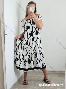 Šaty letní bez rukávů dámské (S/M ONE SIZE) ITALSKá MóDA IM823002