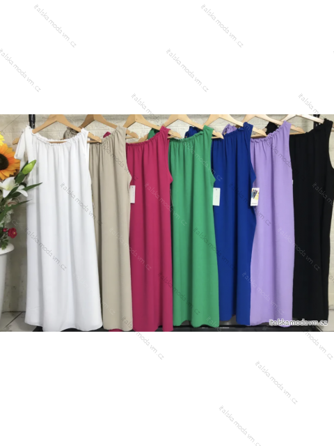 Šaty letní bez rukávu dámské (S/M ONE SIZE) ITALSKÁ MÓDA IMPGM233498