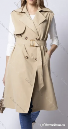 Sako vesta kabát bez rukávu dámské (S/M ONE SIZE) ITALSKÁ MÓDA IMPDY23SSH8067