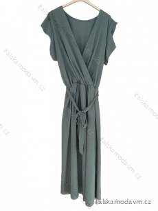 Šaty dlouhé letní krátký rukáv dámské (XL/2XL ONE SIZE) ITALSKÁ MÓDA IMWGM232000XL/DUR