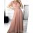 Šaty společenské elegantní krátký rukáv dámské (S/M ONE SIZE) ITALSKÁ MÓDA IMPSH223589L