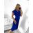 Šaty elegantný krátky rukáv dámske (S/M ONE SIZE) TALIANSKA MóDA IM923010/DU S/M béžová