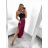 Kalhoty harémky letní dlouhé dámské (S/M ONE SIZE) ITALSKÁ MÓDA IMM239535UN/DU S/M starorůžová