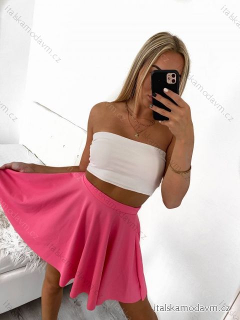 Sukňa krátka dámska (S/M ONE SIZE) TALIANSKA MÓDA IMPBB238862kt/DU   svetlo ružová   S/M
