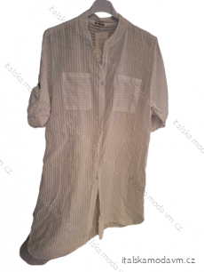 Šaty košilové krátký rukáv dámské nadrozměr (XL/2XL ONE SIZE) ITALSKá MODA IM723013/DUR