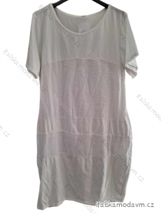 Šaty volnočasové klasik krátký rukáv dámské nadrozměr (L/XL/2XL ONE SIZE) ITALSKá MODA IM723060/DUR