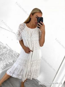 Šaty letní krátký rukáv dámské (XL/2XL ONE SIZE) ITALSKÁ MÓDA IMWB232274/DUR
