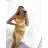 Šaty elegantní společenské satén na ramínka dámské (S/M ONE SIZE) ITALSKá MóDA IM322305