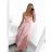 Šaty dlouhé elegantní na ramínka dámské (S/M ONE SIZE) ITALSKá MODA IM323013/DU   vínová   S/M