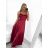Šaty dlouhé elegantní na ramínka dámské (S/M ONE SIZE) ITALSKá MODA IM323013/DU S/M bílá