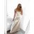 Šaty dlouhé elegantní na ramínka dámské (S/M ONE SIZE) ITALSKá MODA IM323013/DU   vínová   S/M