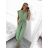 Overal dlouhý elegantní krátký rukáv dámské (S/M ONE SIZE) ITALSKÁ MÓDA IMWCC232642/DU S/M světle zelená