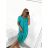 Šaty krátky rukáv dámske nadrozmer (XL/2XL ONE SIZE) TALIANSKA MÓDA IM423GUIDE
