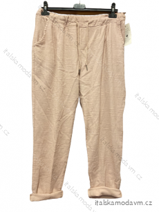 Kalhoty letní lněné dámské (S/M/L ONE SIZE) ITALSKá MóDA IM821006/DU