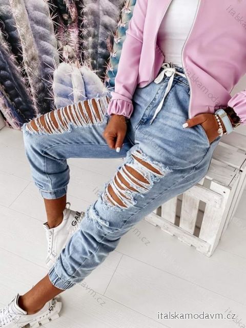 Rifle jeans dlouhé vysoký pas dámské (XS-XL) RE-DRESS MA521128/DU