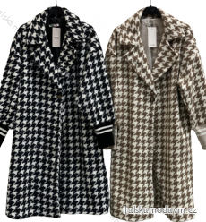 Kabát flaušový dlouhý rukáv dámský nadrozměr (XL/2XL ONE SIZE) ITALSKÁ MÓDA IMC23304