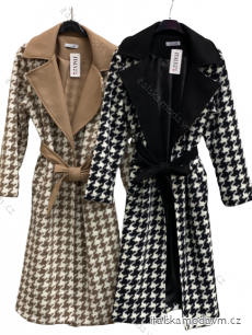 Kabát flaušový dlouhý rukáv dámský nadrozměr (XL/2XL ONE SIZE) ITALSKÁ MÓDA IMC23305