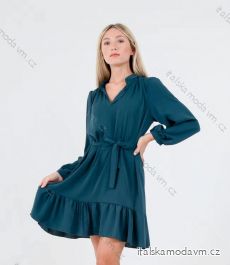 Šaty elegantní dlouhý rukáv dámské (S/M ONE SIZE) ITALSKÁ MÓDA IMM23M8069