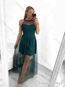 Šaty společenské dlouhé bez rukávu dámské (S/M ONE SIZE) ITALSKÁ MÓDA IM3236286/DU