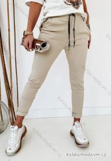 Kalhoty dlouhé  strečové dámské (S/M/L ONE SIZE) ITALSKÁ MÓDA IMD23663