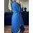 Šaty košilové 3/4 dlouhý rukáv dámské (L/XL ONE SIZE) ITALSKÁ MÓDA IMD23665