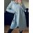 Mikina na zip s kapucí dlouhý rukáv dámská nadrozměr (L/XLONE SIZE) ITALSKÁ MÓDA IMD23669