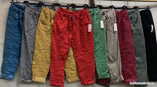 Kalhoty dlouhé strečové dámské (S/M/L ONE SIZE) ITALSKÁ MÓDA IMC23398
