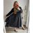 Šaty oversize dlouhý rukáv dámské nadrozměr (2XL/3XL/4XL ONE SIZE) ITALSKÁ MÓDA IM423COLOUR