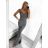 Šaty dlhé elegantné spoločenské trblietavé carmen dámske (S/M ONE SIZE) TALIANSKA MÓDA IMM2251196/DU S/M šedá svetlá